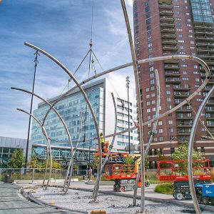 Landscape Project At Cowles Commons Being Built