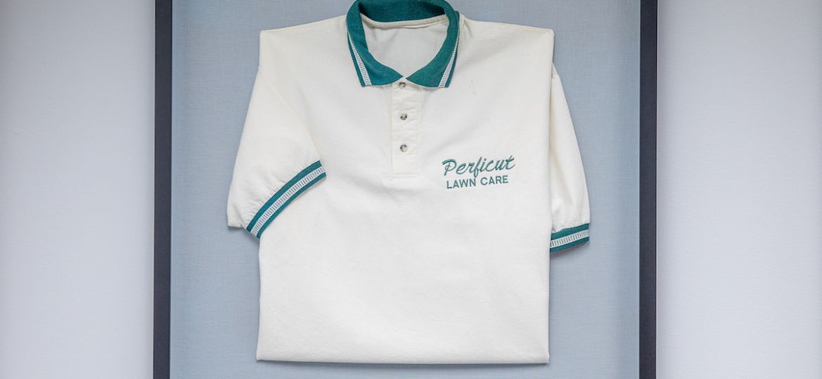 Vintage 1995 Perficut uniform in frame